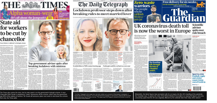 6th May - Newspaper headlines